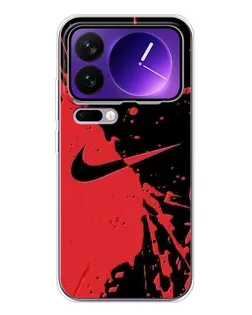 Чехол для Xiaomi 17 Pro Max с картинкой «Красные брызги Nike»