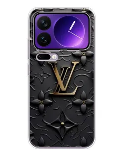 Чохол для Xiaomi 17 Pro Max з картинкою «Шкіряна текстура LV»