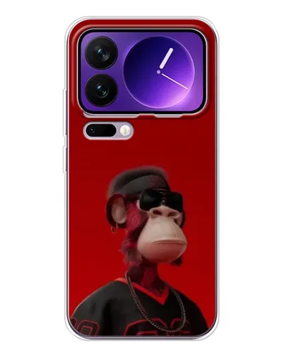 Чехол для Xiaomi 17 Pro Max с картинкой «Bored Ape в красном»