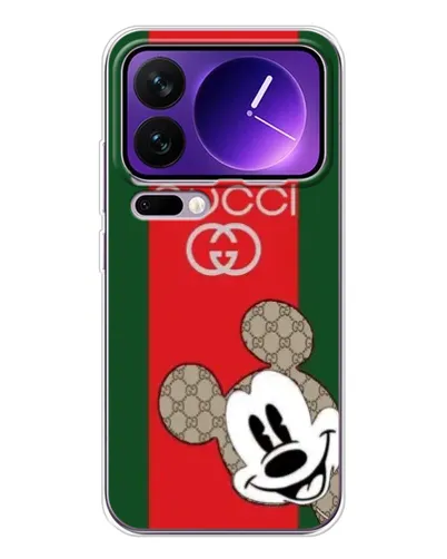 Чохол для Xiaomi 17 Pro Max з картинкою «Gucci — смуги та Міккі»