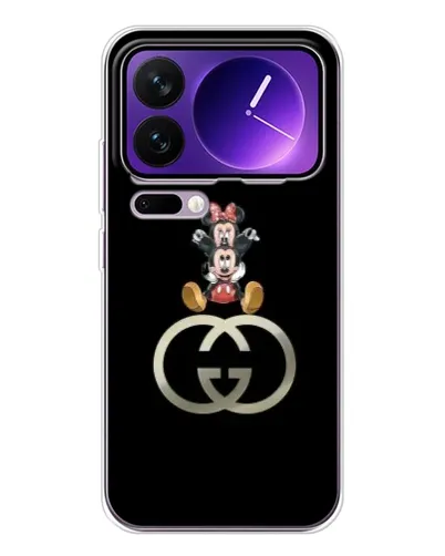Чохол для Xiaomi 17 Pro Max з картинкою «Мінні Маус на лого»