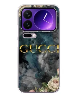 Чохол для Xiaomi 17 Pro Max з картинкою «Абстрактні квіти Gucci»