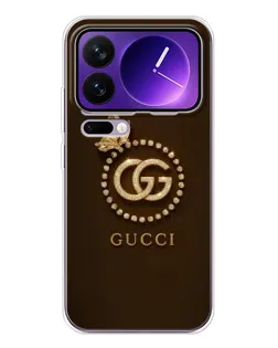 Чохол для Xiaomi 17 Pro Max з картинкою «Gucci — золотий метелик»