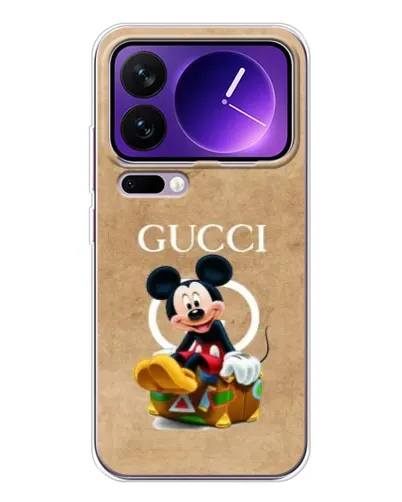 Чохол для Xiaomi 17 Pro Max з картинкою «Міккі Маус Gucci — крафт»