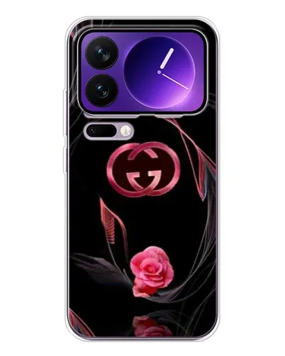 Чохол для Xiaomi 17 Pro Max з картинкою «Gucci — неонова троянда»