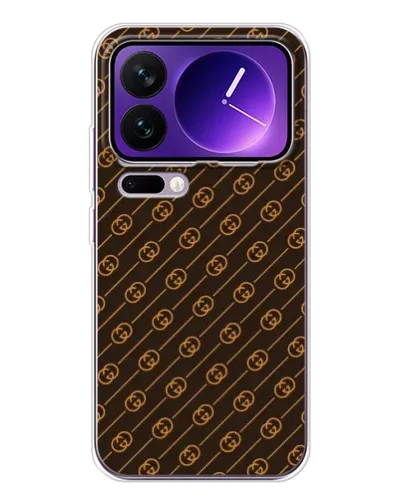 Чохол для Xiaomi 17 Pro Max з картинкою «Gucci — золоті діагоналі»