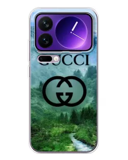 Чохол для Xiaomi 17 Pro Max з картинкою «Gucci — гірський пейзаж»