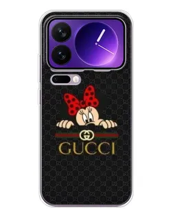 Чохол для Xiaomi 17 Pro Max з картинкою «Мінні Маус Gucci — чорний»