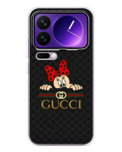 Чохол для Xiaomi 17 Pro Max з картинкою «Мінні Маус Gucci — чорний»
