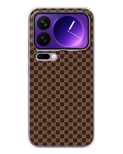 Чохол для Xiaomi 17 Pro Max з картинкою «Gucci — шоколадна сітка»
