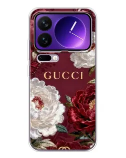Чохол для Xiaomi 17 Pro Max з картинкою «Gucci — бордові троянди» Чохол для Xiaomi 17 Pro Max з картинкою «Gucci — бордові троянди»