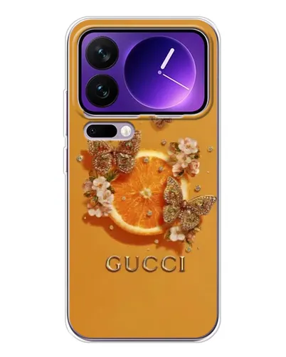 Чохол для Xiaomi 17 Pro Max з картинкою «Gucci — золоті метелики» Чохол для Xiaomi 17 Pro Max з картинкою «Gucci — золоті метелики»