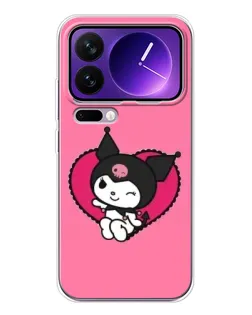Чехол для Xiaomi 17 Pro Max с картинкой «Kuromi — любовь в сердце»