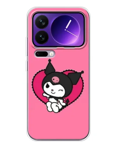Чехол для Xiaomi 17 Pro Max с картинкой «Kuromi — любовь в сердце»