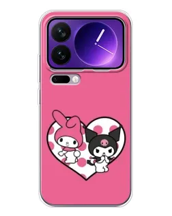 Чехол для Xiaomi 17 Pro Max с картинкой «Kuromi и My Melody»