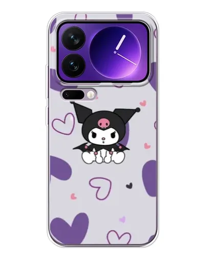 Чехол для Xiaomi 17 Pro Max с картинкой «Kuromi и лавандовые сердца»