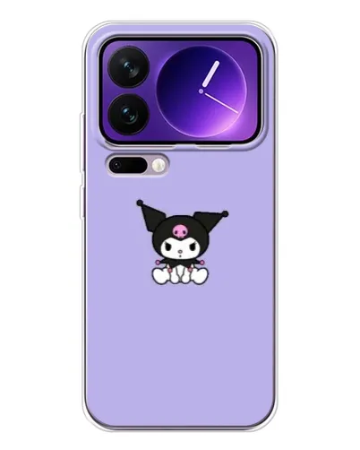 Чехол для Xiaomi 17 Pro Max с картинкой «Kuromi — фиолетовый минимализм»