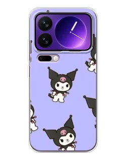 Чехол для Xiaomi 17 Pro Max с картинкой «Паттерн с Kuromi»