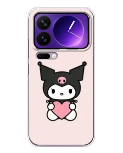 Чехол для Xiaomi 17 Pro Max с картинкой «Kuromi и сердце»
