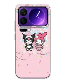 Чехол для Xiaomi 17 Pro Max с картинкой «My Melody и Kuromi»
