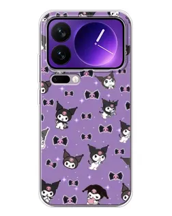Чехол для Xiaomi 17 Pro Max с картинкой «Kuromi — паттерн»