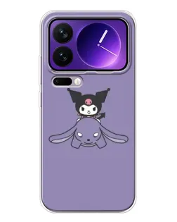 Чехол для Xiaomi 17 Pro Max с картинкой «Kuromi на лиловом фоне»