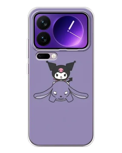 Чехол для Xiaomi 17 Pro Max с картинкой «Kuromi на лиловом фоне»