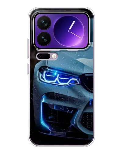 Чохол для Xiaomi 17 Pro Max з картинкою «Погляд BMW з синіми фарами»