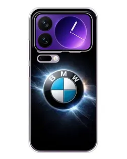 Чохол для Xiaomi 17 Pro Max з картинкою «BMW — неонове сяйво»