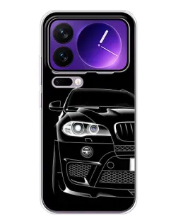 Чохол для Xiaomi 17 Pro Max з картинкою «Темний силует BMW»