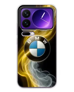 Чохол для Xiaomi 17 Pro Max з картинкою «Золотистий дим BMW»