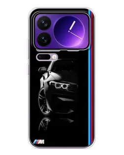 Чохол для Xiaomi 17 Pro Max з картинкою «Силует BMW в темряві»