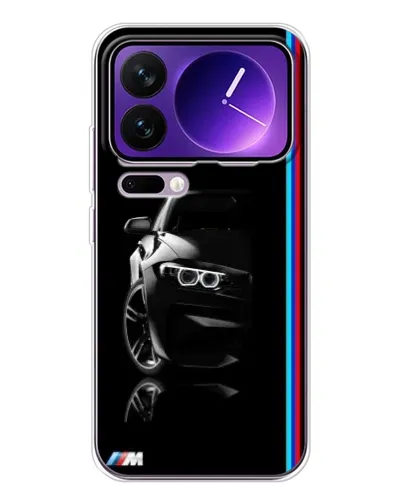 Чохол для Xiaomi 17 Pro Max з картинкою «Силует BMW в темряві»