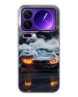 Чохол для Xiaomi 17 Pro Max з картинкою «BMW у диму»