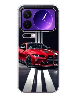 Чохол для Xiaomi 17 Pro Max з картинкою «Червона BMW на дорозі»