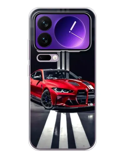 Чохол для Xiaomi 17 Pro Max з картинкою «Червона BMW на дорозі»