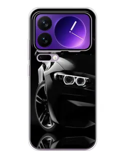 Чохол для Xiaomi 17 Pro Max з картинкою «Чорна BMW — профіль»