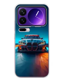 Чохол для Xiaomi 17 Pro Max з картинкою «BMW — вогні неону»