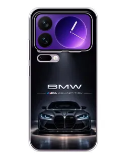 Чохол для Xiaomi 17 Pro Max з картинкою «BMW крізь нічне місто»