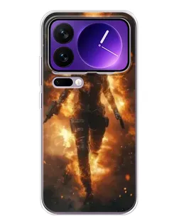 Чехол для Xiaomi 17 Pro Max с картинкой «BMW — скорость в дожде»