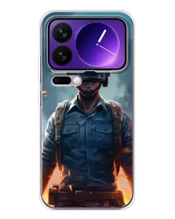 Чехол для Xiaomi 17 Pro Max с картинкой «PUBG — реалистичный герой»