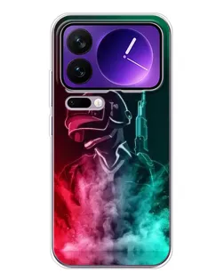 Чехол для Xiaomi 17 Pro Max с картинкой «PUBG — огненный воин»
