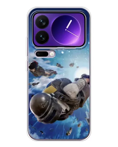 Чехол для Xiaomi 17 Pro Max с картинкой «Десант PUBG — прыжок»