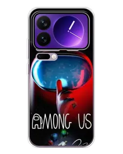 Чохол для Xiaomi 17 Pro Max з картинкою «Червоний імпостер — макро»