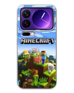 Чохол для Xiaomi 17 Pro Max з картинкою «Minecraft класичний світ»