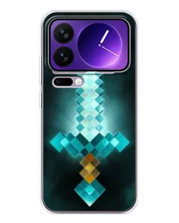 Чохол для Xiaomi 17 Pro Max з картинкою «Алмазний меч неон»