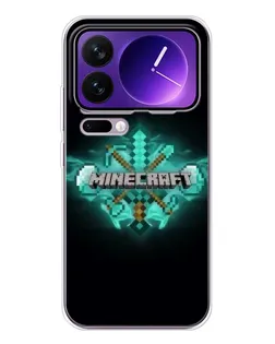 Чохол для Xiaomi 17 Pro Max з картинкою «Minecraft Diamond лого»