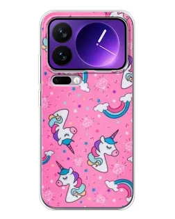 Чехол для Xiaomi 17 Pro Max с картинкой «Unicorn паттерн розовый» Чехол для Xiaomi 17 Pro Max с картинкой «Unicorn паттерн розовый»