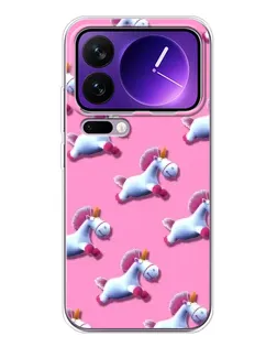 Чехол для Xiaomi 17 Pro Max с картинкой «Единороги на розовом» Чехол для Xiaomi 17 Pro Max с картинкой «Единороги на розовом»