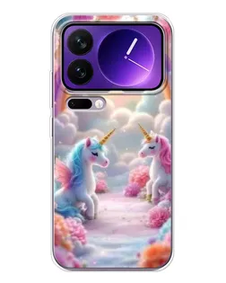 Чехол для Xiaomi 17 Pro Max с картинкой «Радуга и единороги» Чехол для Xiaomi 17 Pro Max с картинкой «Радуга и единороги»